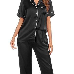 Silk- satin pjs -New with Tags Set Women Two-Piece Nightwear large